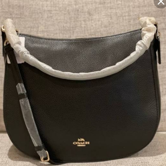 Coach 31399 Pebble Leather Elle Hobo, IM/Black - Picture 3 of 9